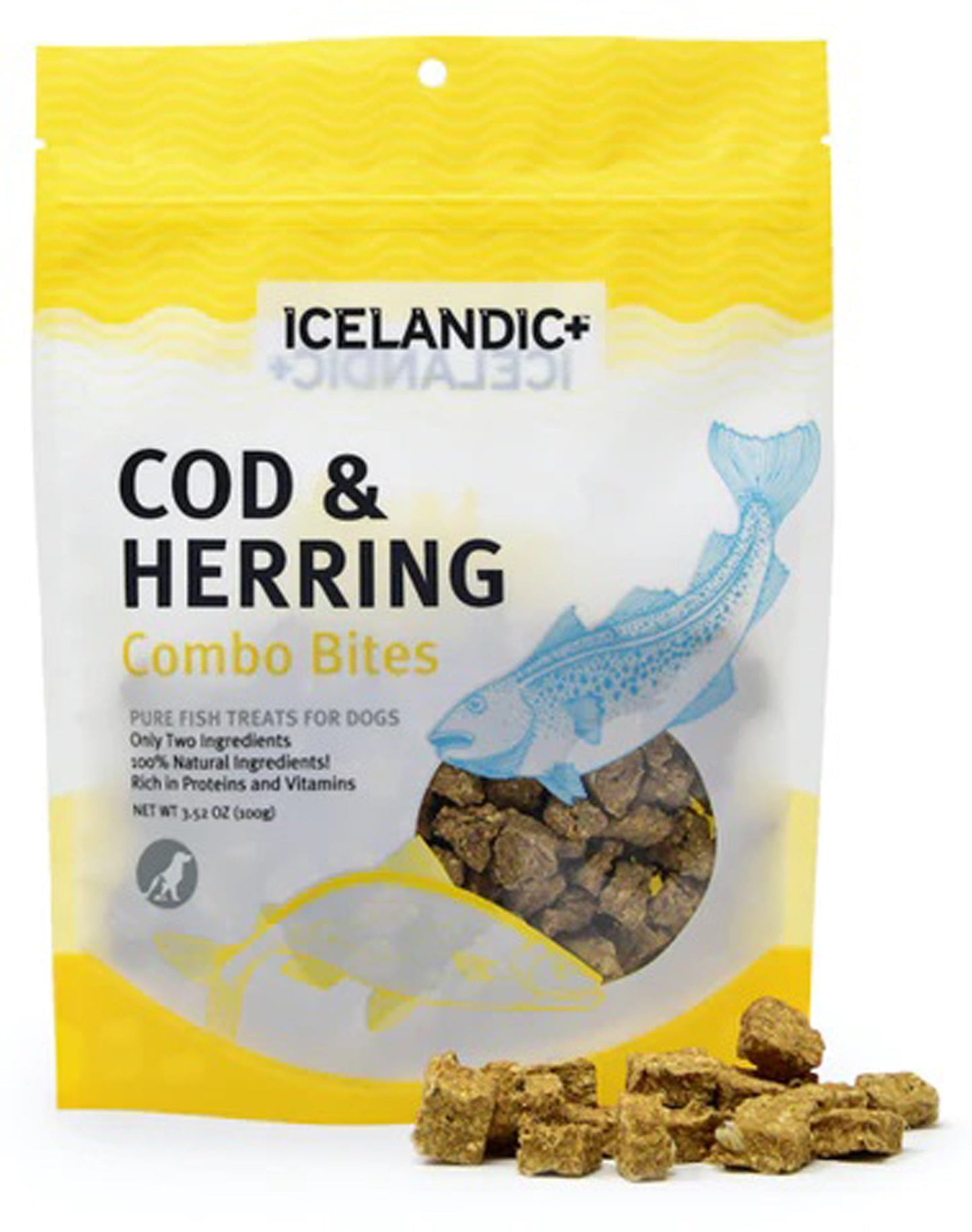 Icelandic+ — Cod & Herring Combo Bites Dog Treats (3.52 oz)