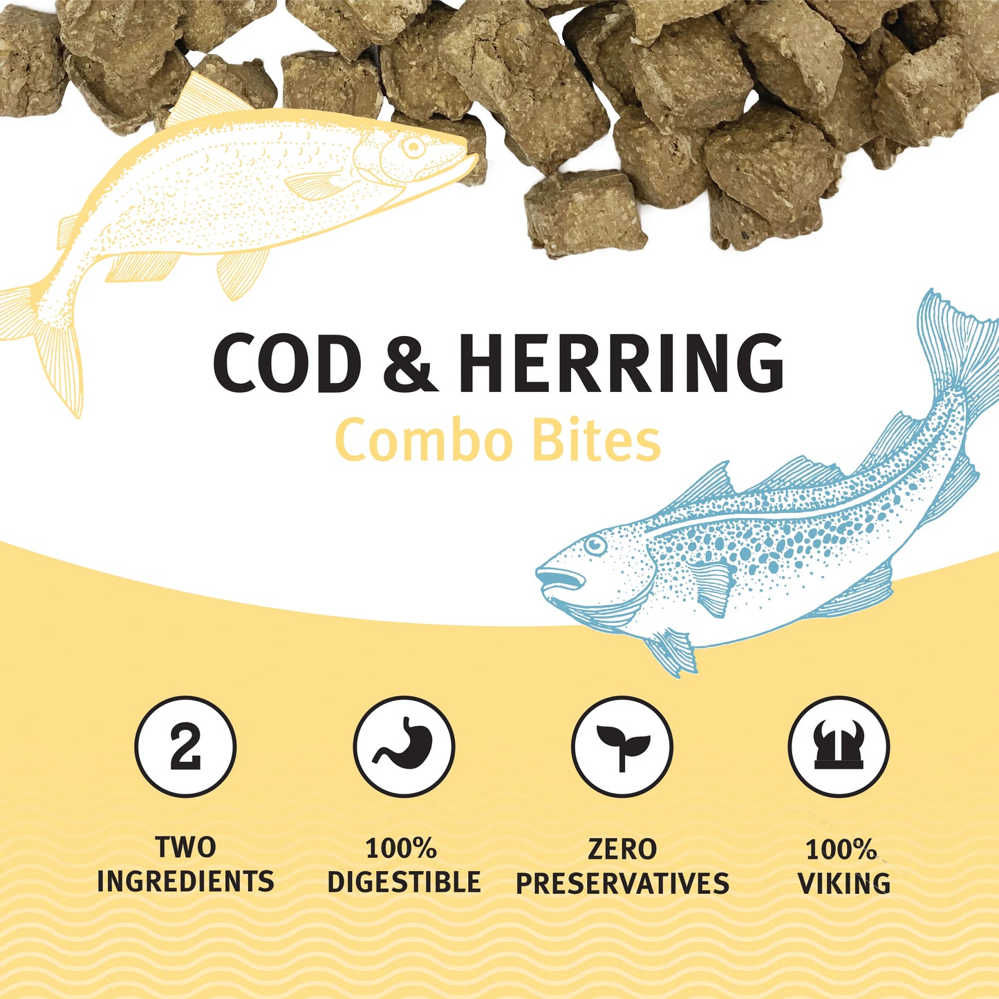 Icelandic+ — Cod & Herring Combo Bites Dog Treats (3.52 oz)