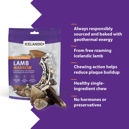 Icelandic+ — Golosinas de médula de cordero para perros (125 g)