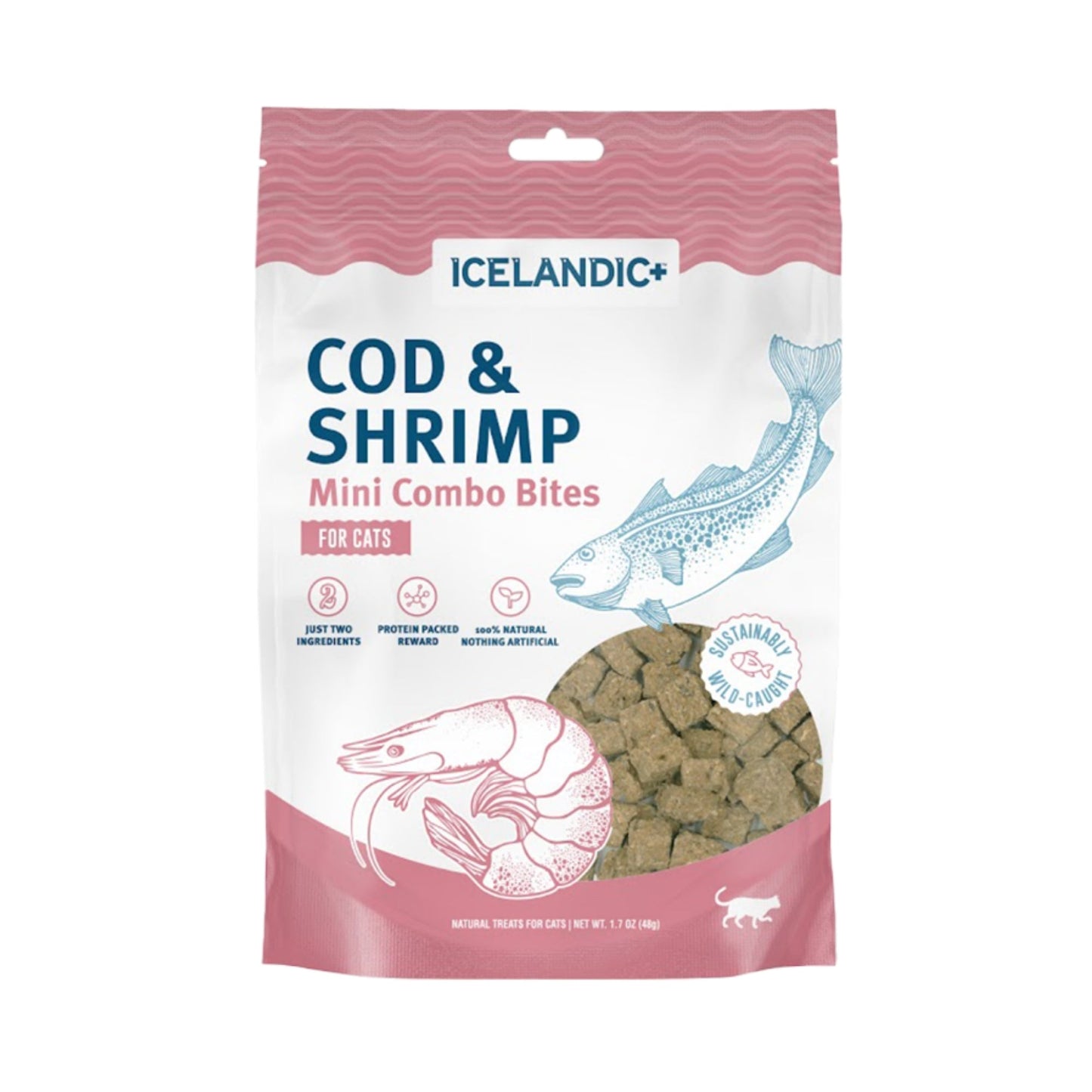 Icelandic+ — Mini Cod & Shrimp Combo Bites for Cats (1.7 oz)