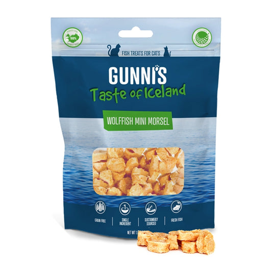 Gunni’s — Mini Morsel Wolf Fish Cat Treats (1.5 oz)