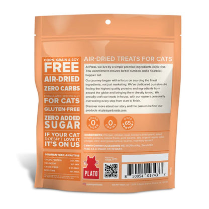 Plato – Premios para gatos sin cereales, secados al aire (Pollo, 75 g)