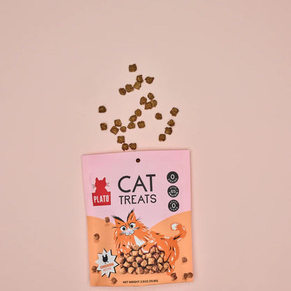 Plato – Premios para gatos sin cereales, secados al aire (Pollo, 75 g)