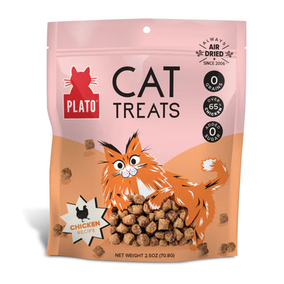 Plato – Premios para gatos sin cereales, secados al aire (Pollo, 75 g)