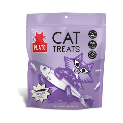 Plato – Golosinas para gatos secadas al aire y sin cereales (espadín del Báltico, 75 g)