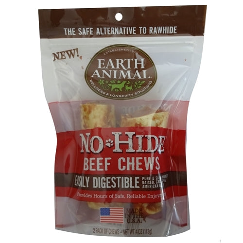 Earth Animal — No-Hide Beef Chews (Small, 2 Pack)