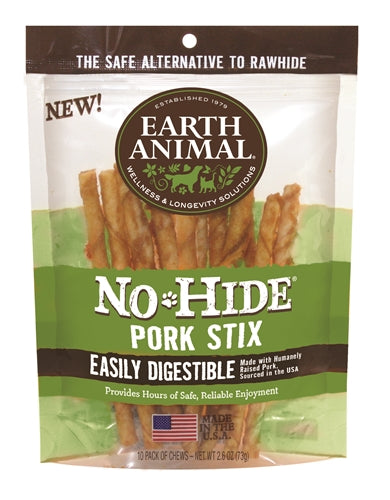 Earth Animal — No-Hide Pork Stix (10 Pack)