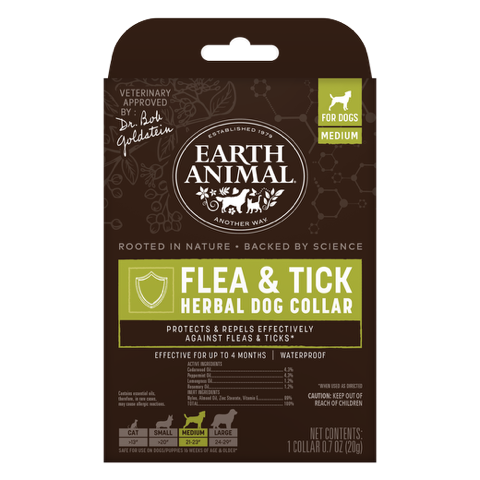 Earth Animal — Herbal Flea & Tick Collar (Medium Dogs)