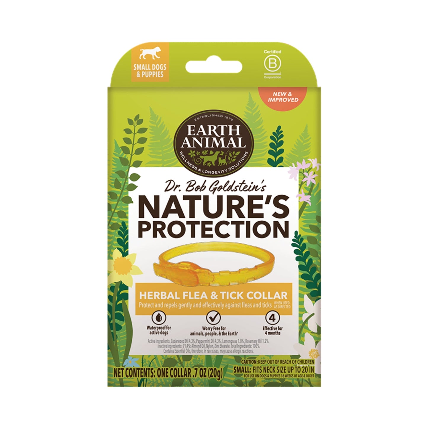 Earth Animal — Herbal Flea & Tick Collar (Small Dogs)