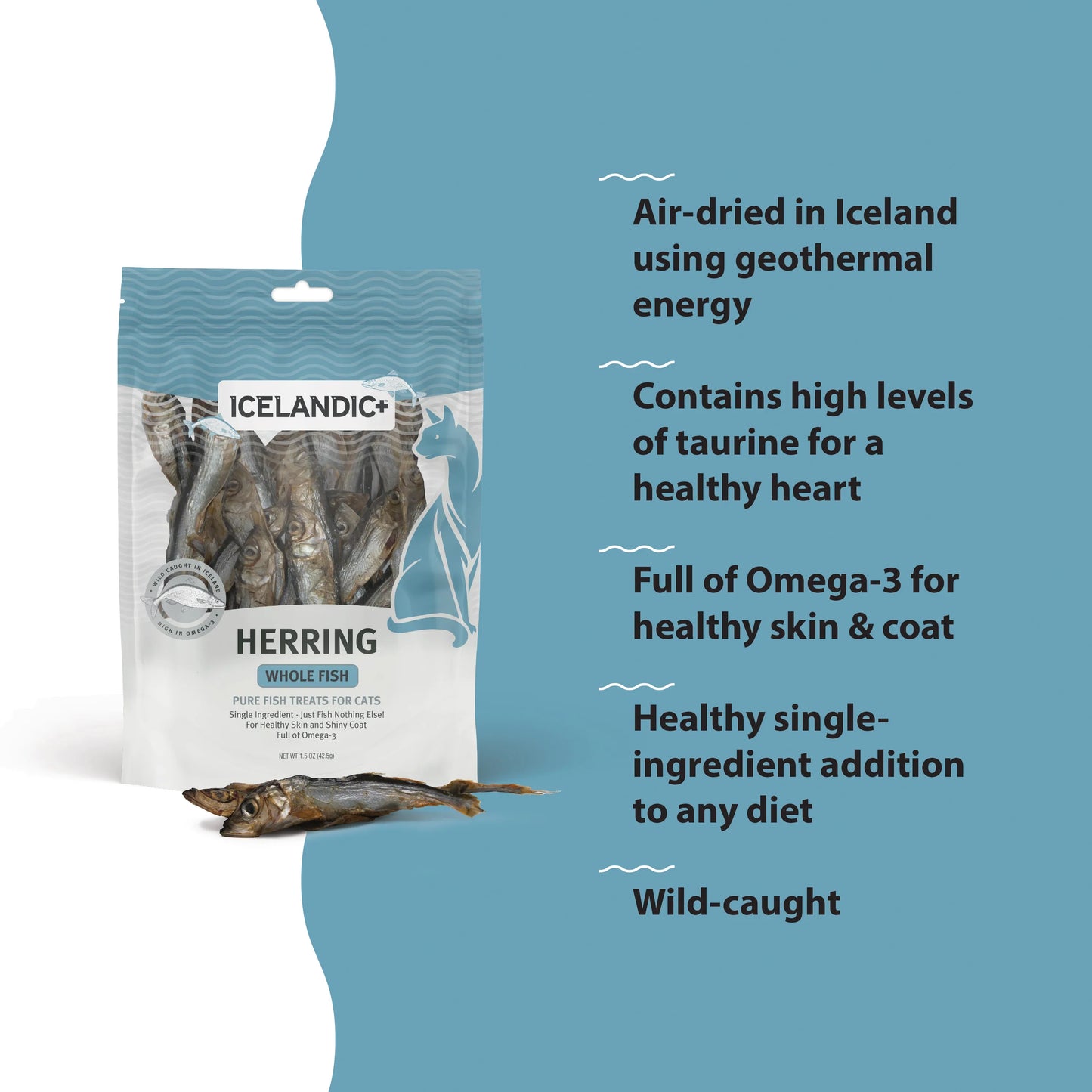 Icelandic+ — Herring Whole Fish Cat Treats (1.5 oz)