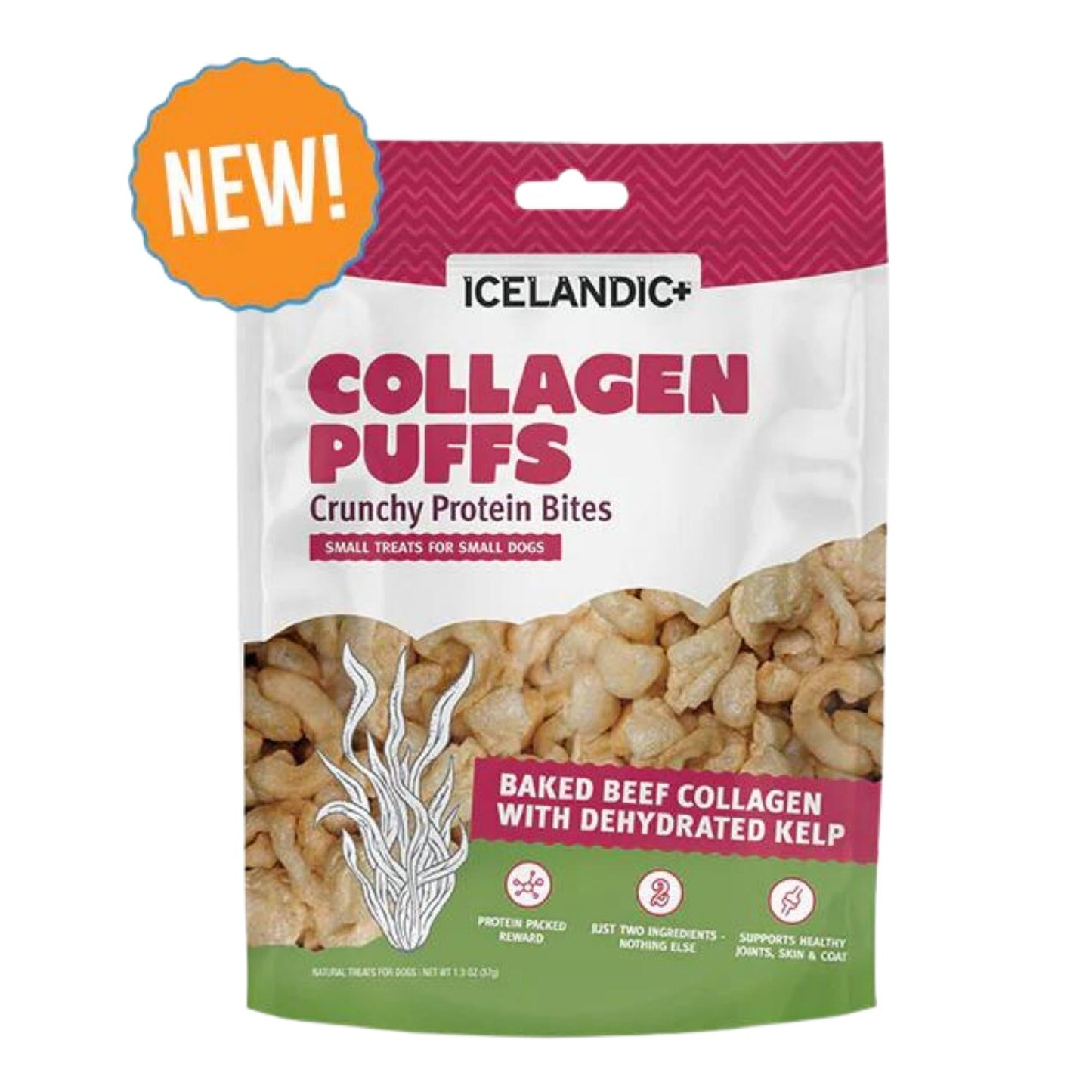 Icelandic+ — Collagen Puffs Dog Treats with Kelp (1.3 oz)