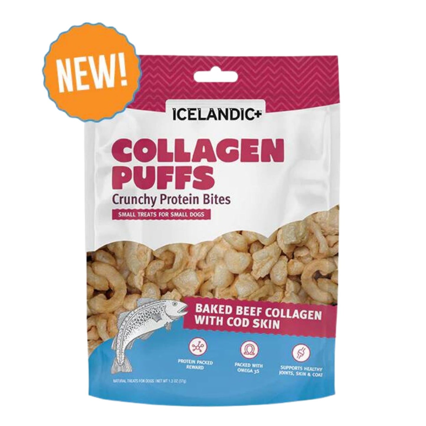 Icelandic+ — Collagen Puffs Dog Treats with Fish (1.3 oz)