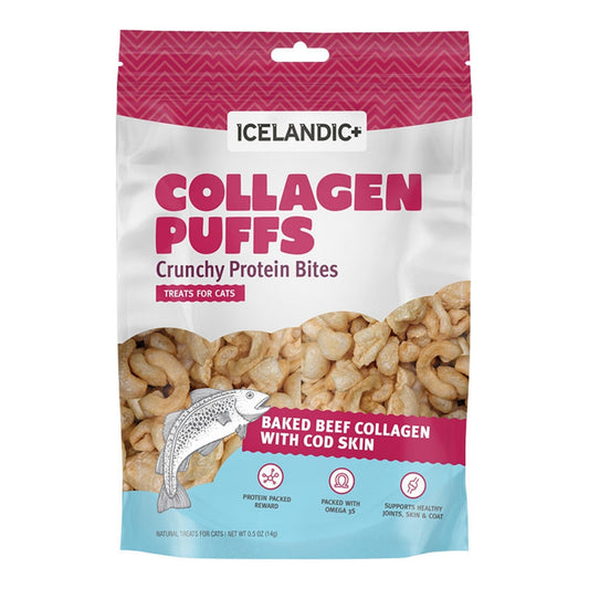 Icelandic+ — Beef Collagen Puffs Cat Treats with Fish (0.5 oz)