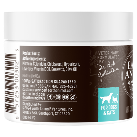 Earth Animal — Herbal Skin Relief Topical Balm for Dogs & Cats (2 oz)