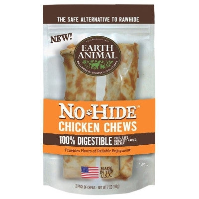 Earth Animal — No-Hide Chicken Chews (7”, 2 Pack)