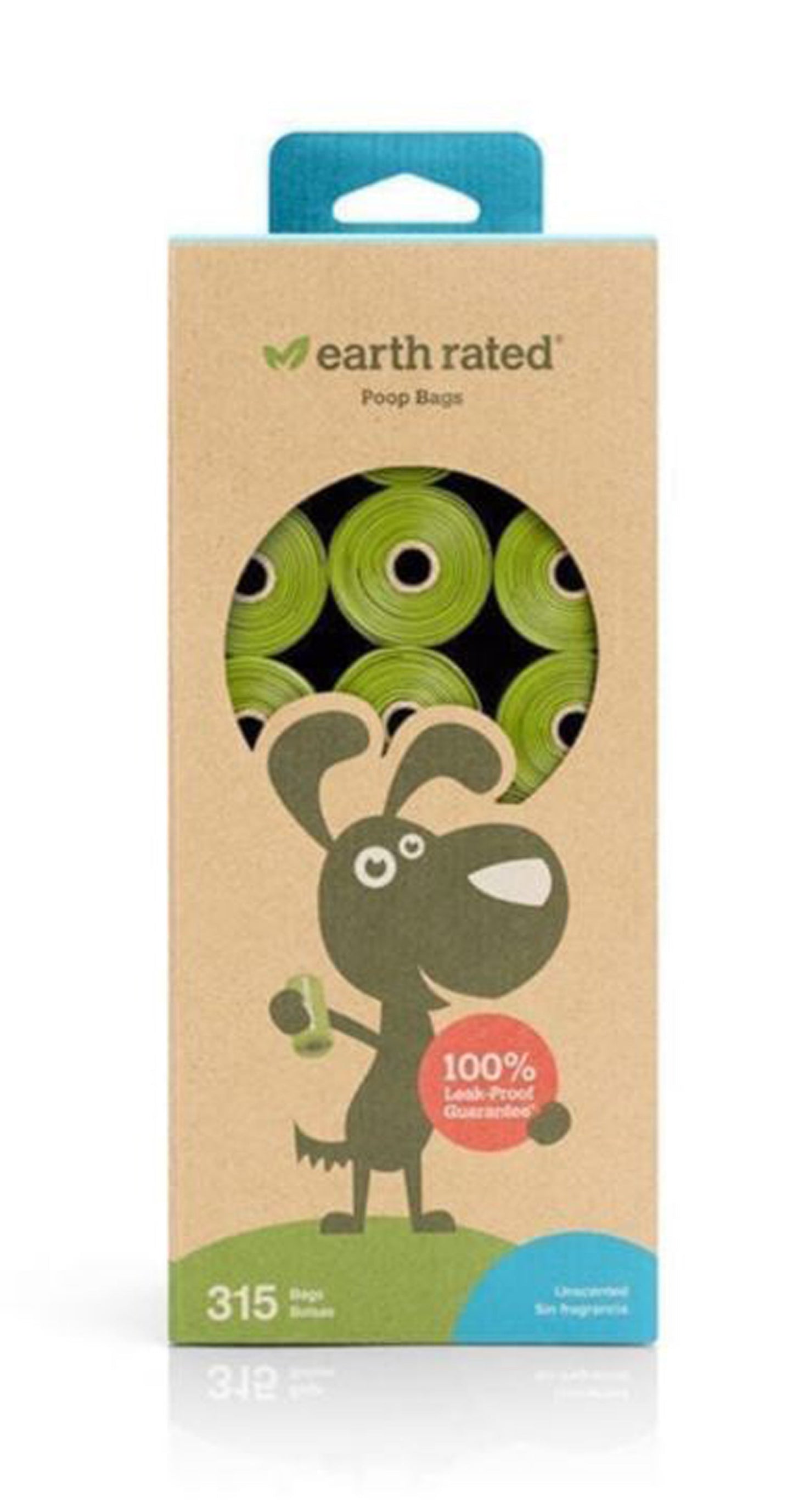 Earth Rated — Unscented Poop Bags (315 Count, 21 Roll Bag)