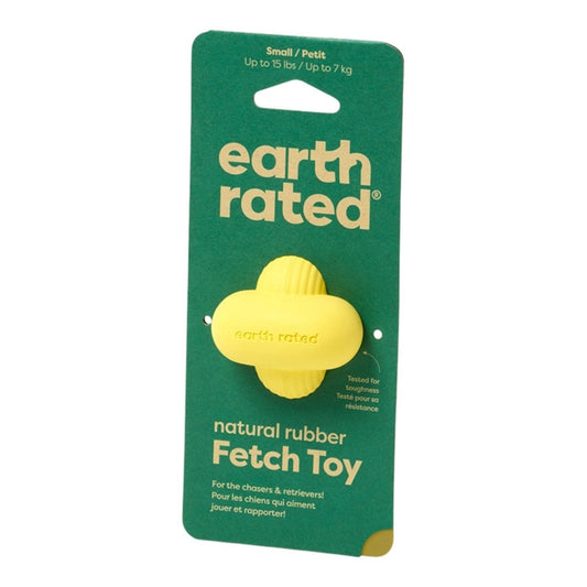 Earth Rated — Dog Fetch Toy (Yellow Rubber, Small)