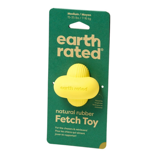 Earth Rated — Dog Fetch Toy (Yellow Rubber, Medium)