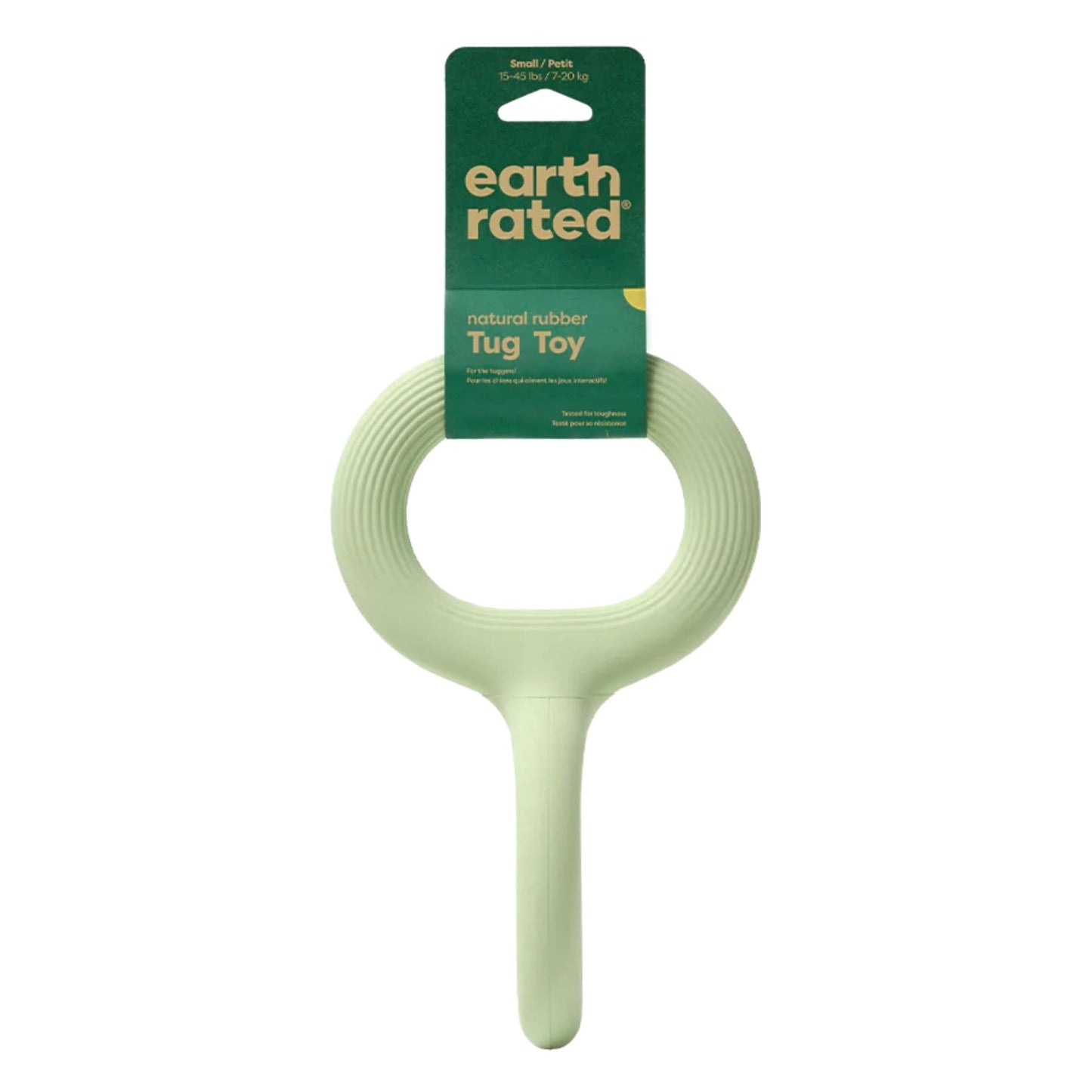 Earth Rated – Dog Tug Toy (Green Rubber, Small)
