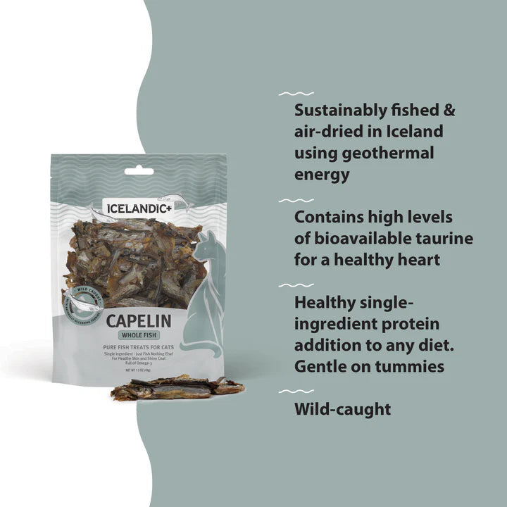 Icelandic+ — Capelin Whole Fish and Pieces Cat Treat (1.5 oz)