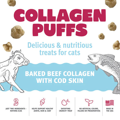 Icelandic+ — Beef Collagen Puffs Cat Treats with Fish (0.5 oz)