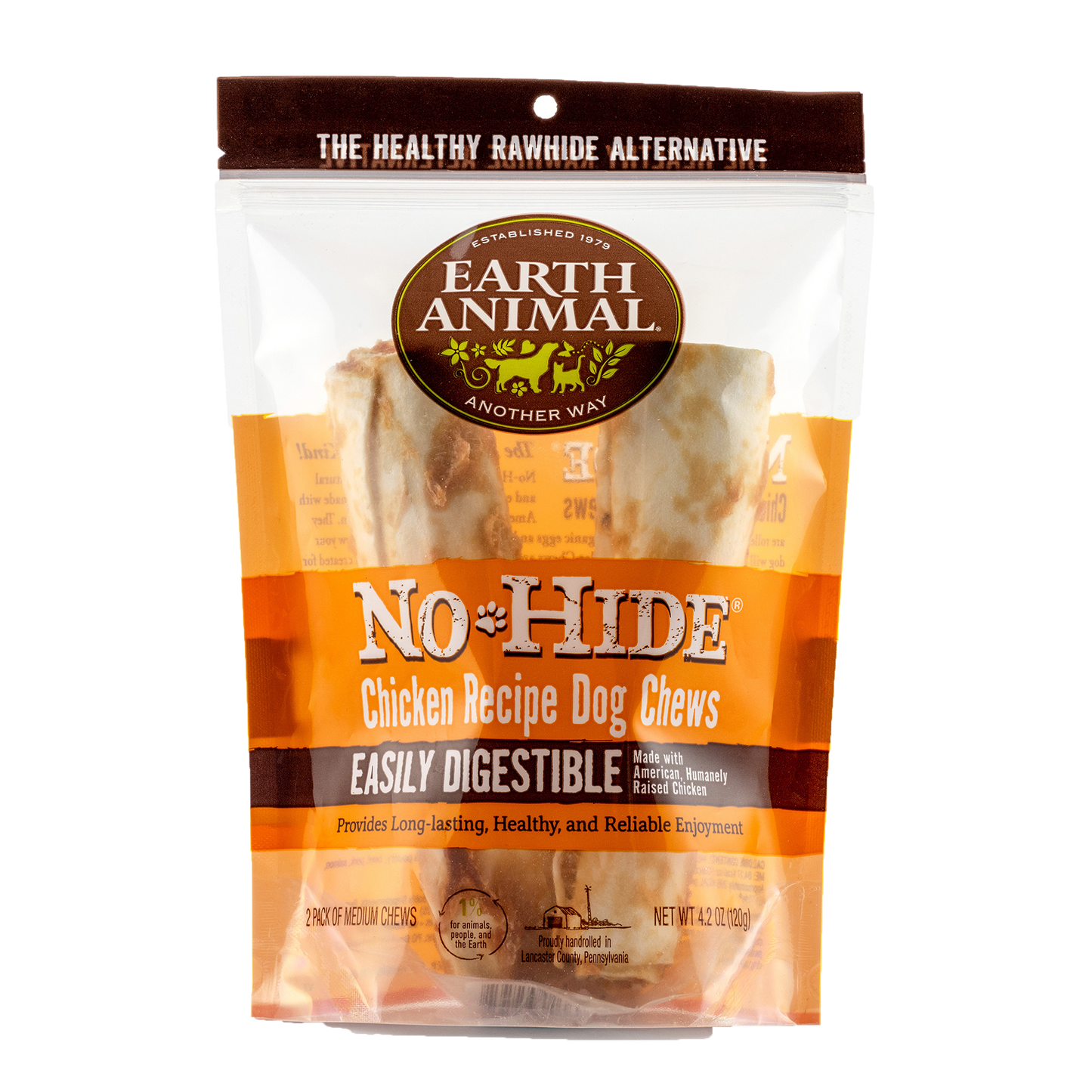 Earth Animal — Masticables de pollo sin piel (7", paquete de 2)