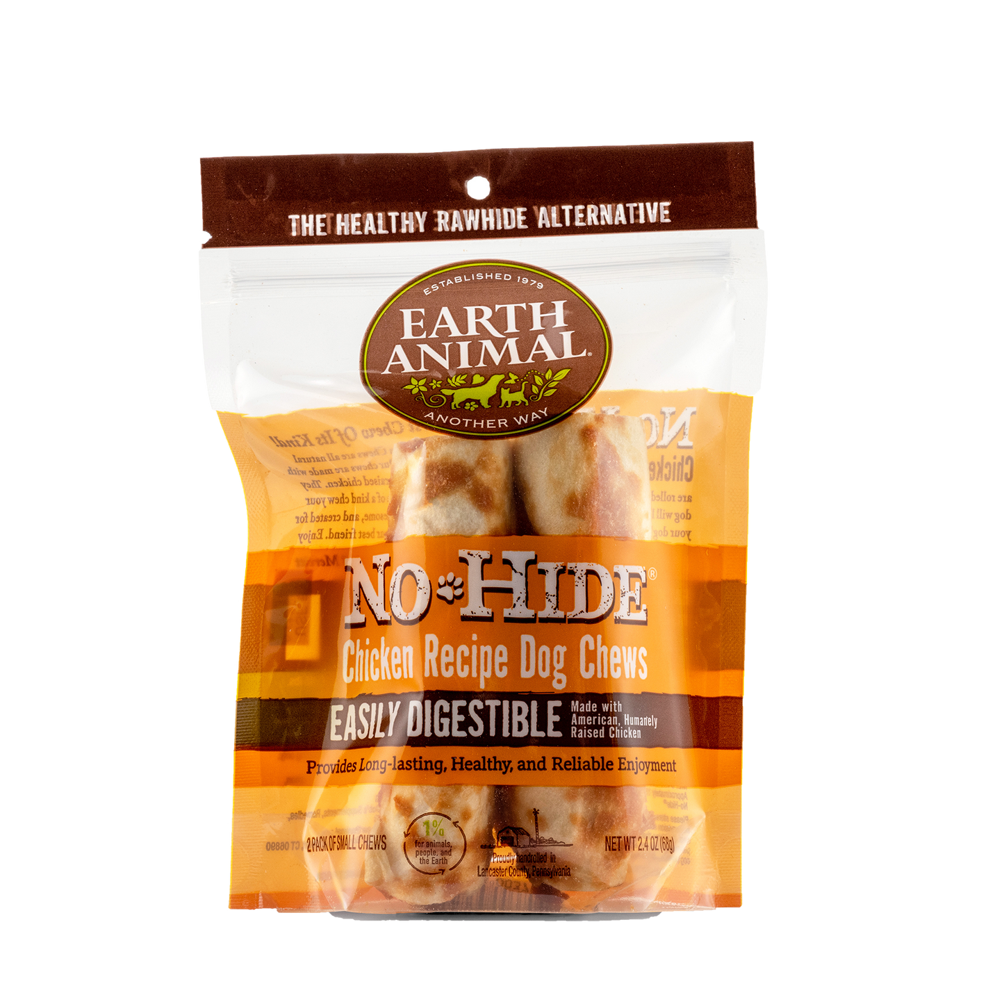 Earth Animal — Masticables de pollo sin piel (4", paquete de 2)