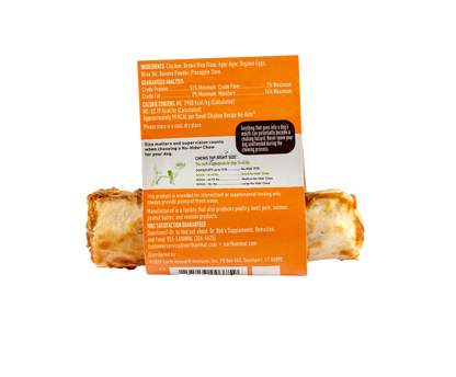 Earth Animal — No-Hide Chicken Chews (4", Case Of 24)