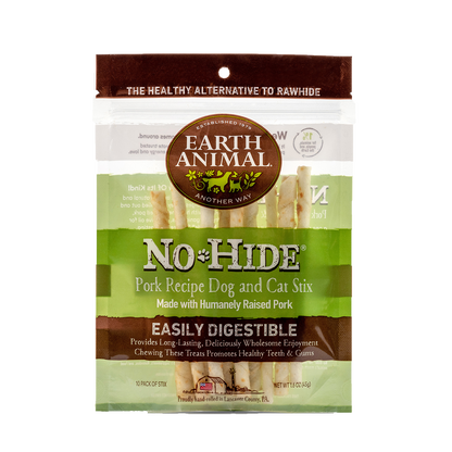 Earth Animal — No-Hide Pork Stix (10 Pack)