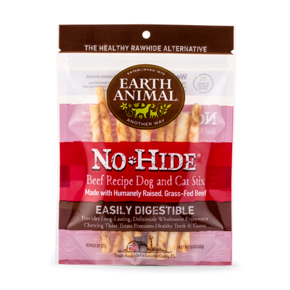 Earth Animal — No-Hide Beef Stix (10 Pack)