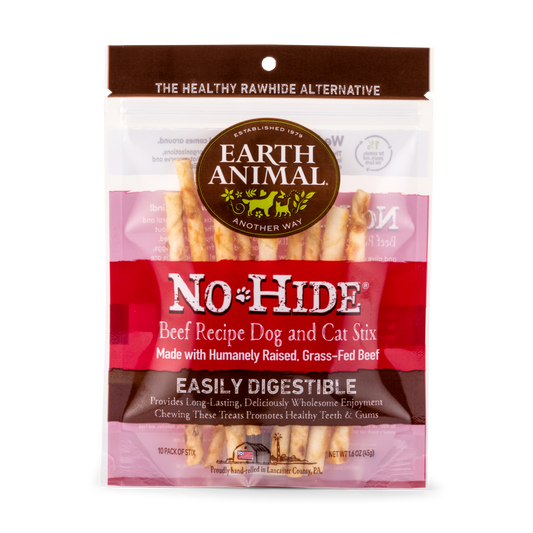 Earth Animal — No-Hide Beef Stix (10 Pack)