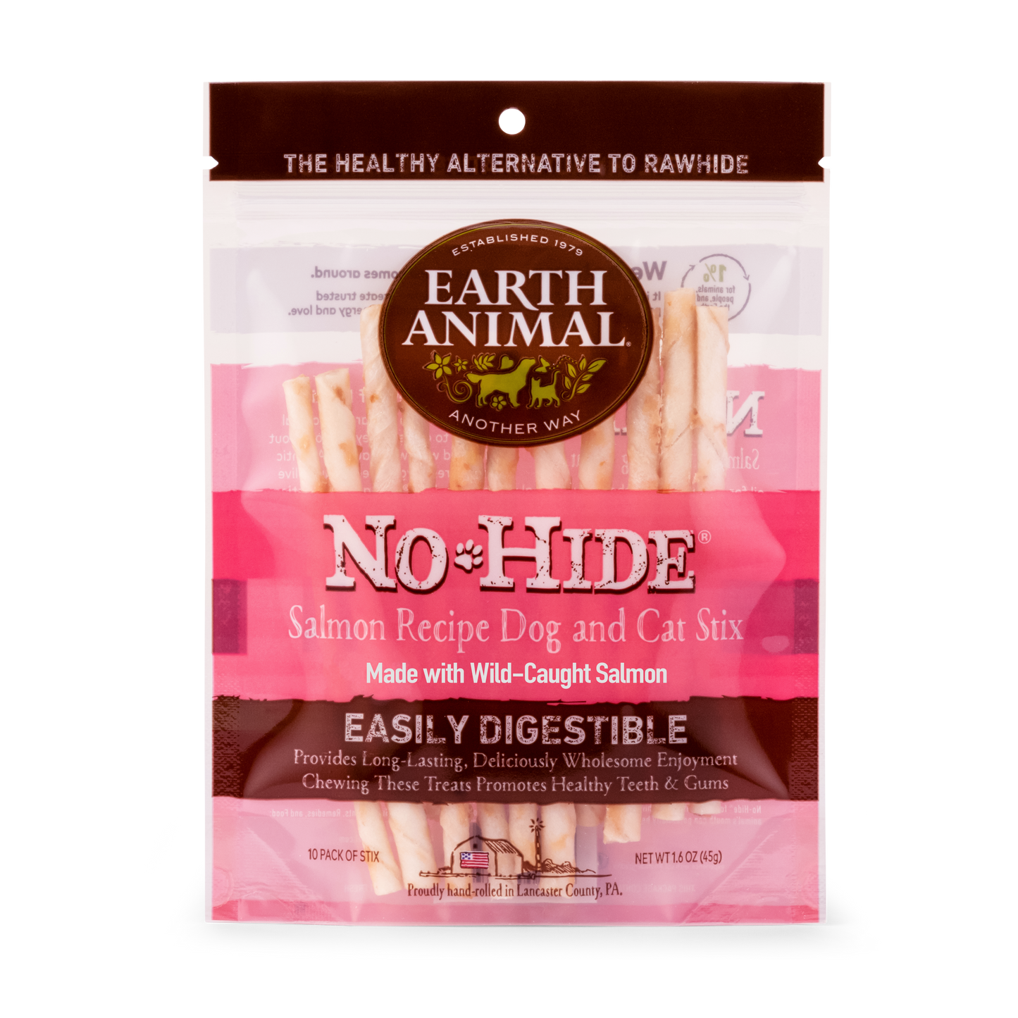 Earth Animal — No-Hide Salmon Stix (10 Pack)