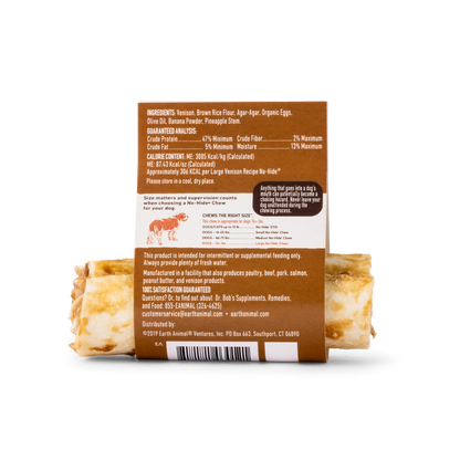 Earth Animal — No-Hide Venison Chews (4", Case Of 24)