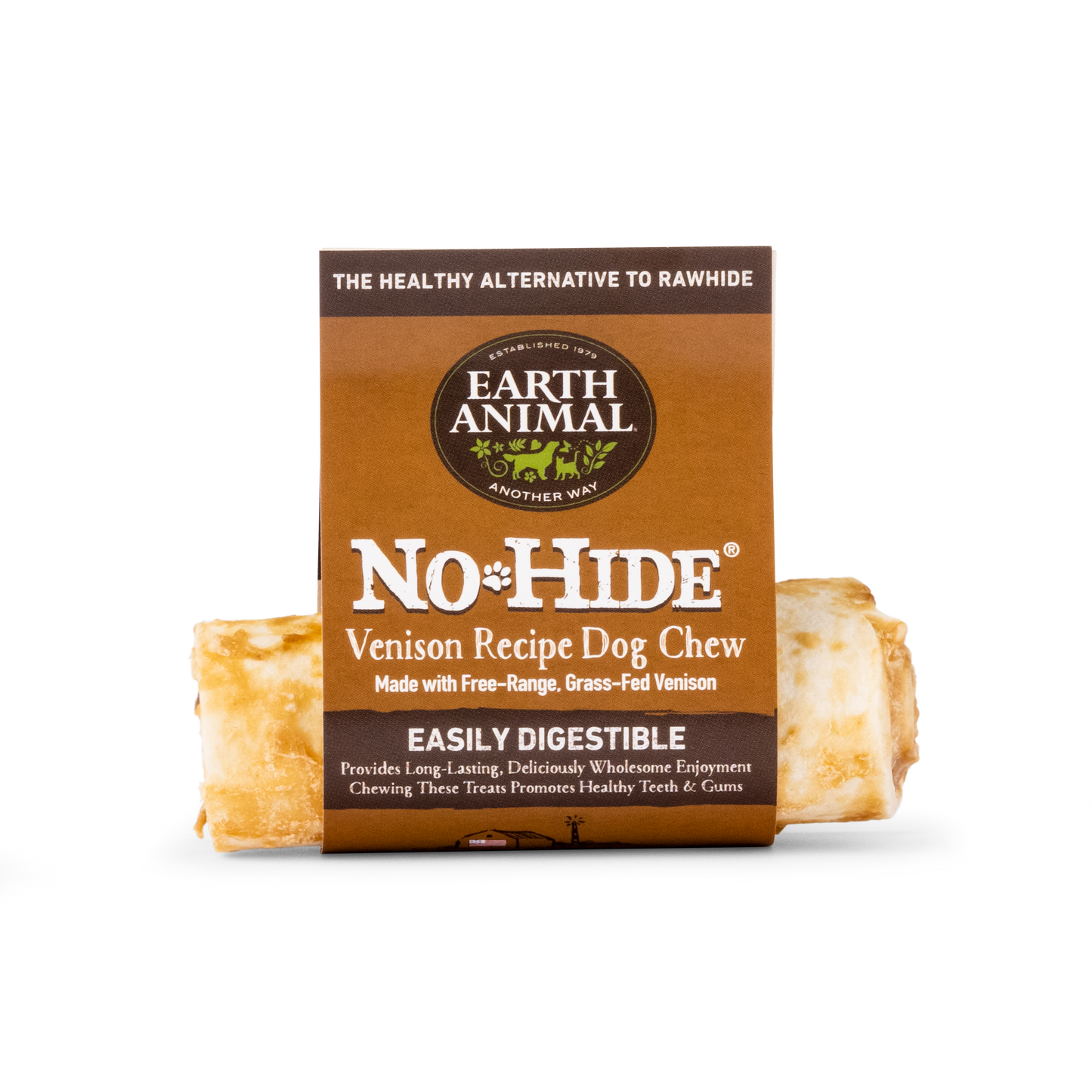 Earth Animal — No-Hide Venison Chews (4", Case Of 24)