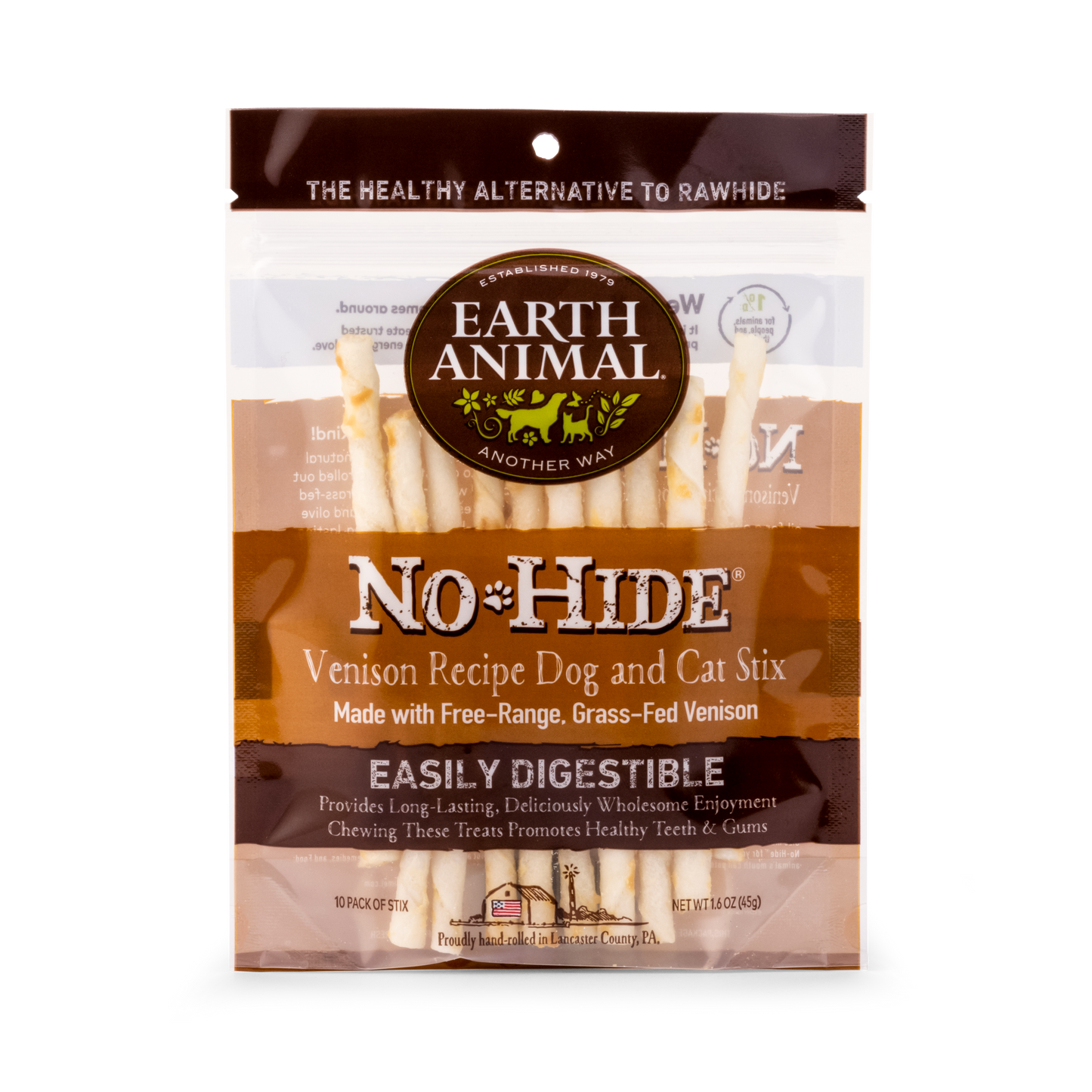 Earth Animal — No-Hide Venison Stix (10 Pack)