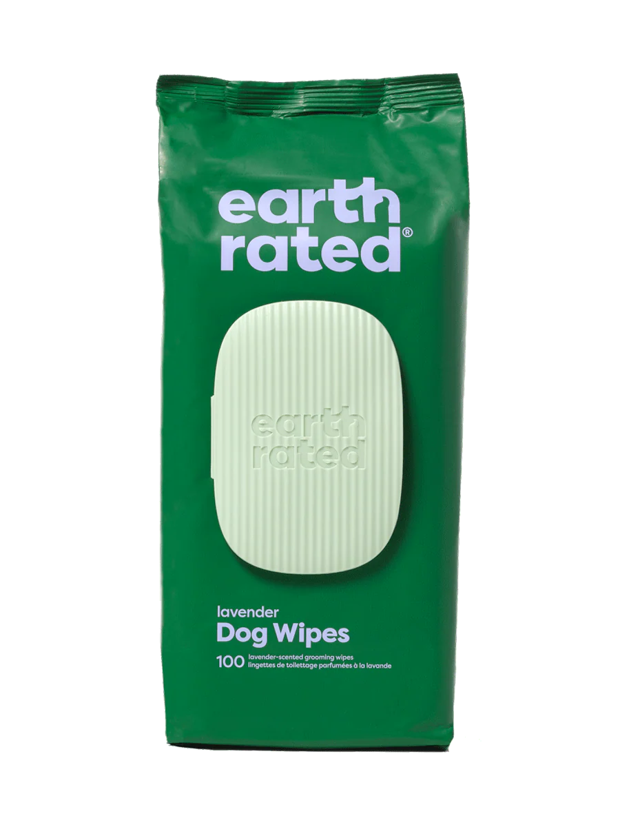 Earth Rated – Grooming Wipes (Lavender, 100 Count)