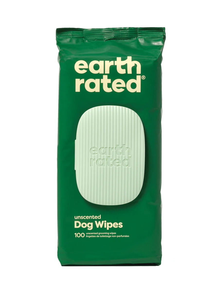 Earth Rated – Grooming Wipes (Unscented, 100 Count)