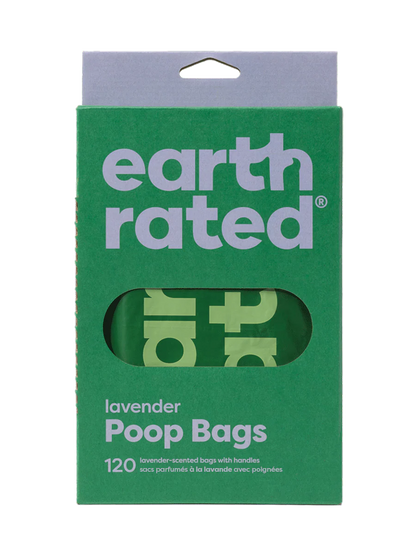 Earth Rated – Lavender Poop Bags with Handles (120 Count)