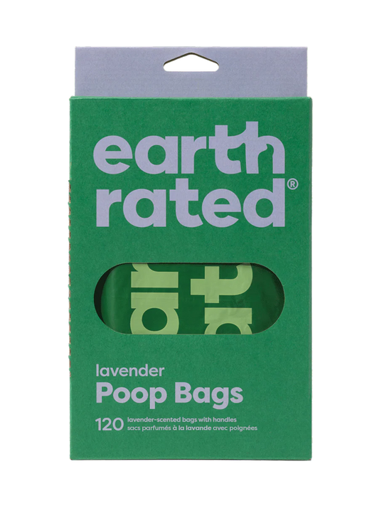 Earth Rated – Lavender Poop Bags with Handles (120 Count)