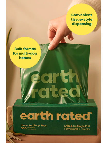 Earth Rated – Unscented Poop Bags (300 Count Box)