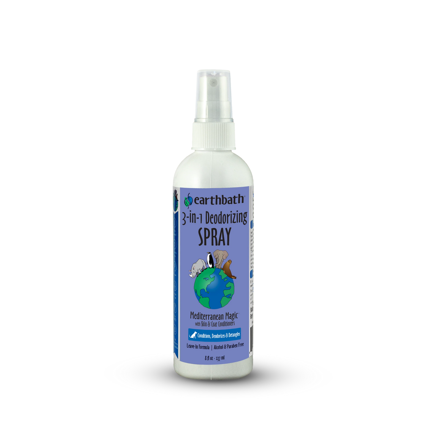 Earthbath – 3-in-1 Deodorizing Spritz for Dogs (Mediterranean Magic, 8 oz)