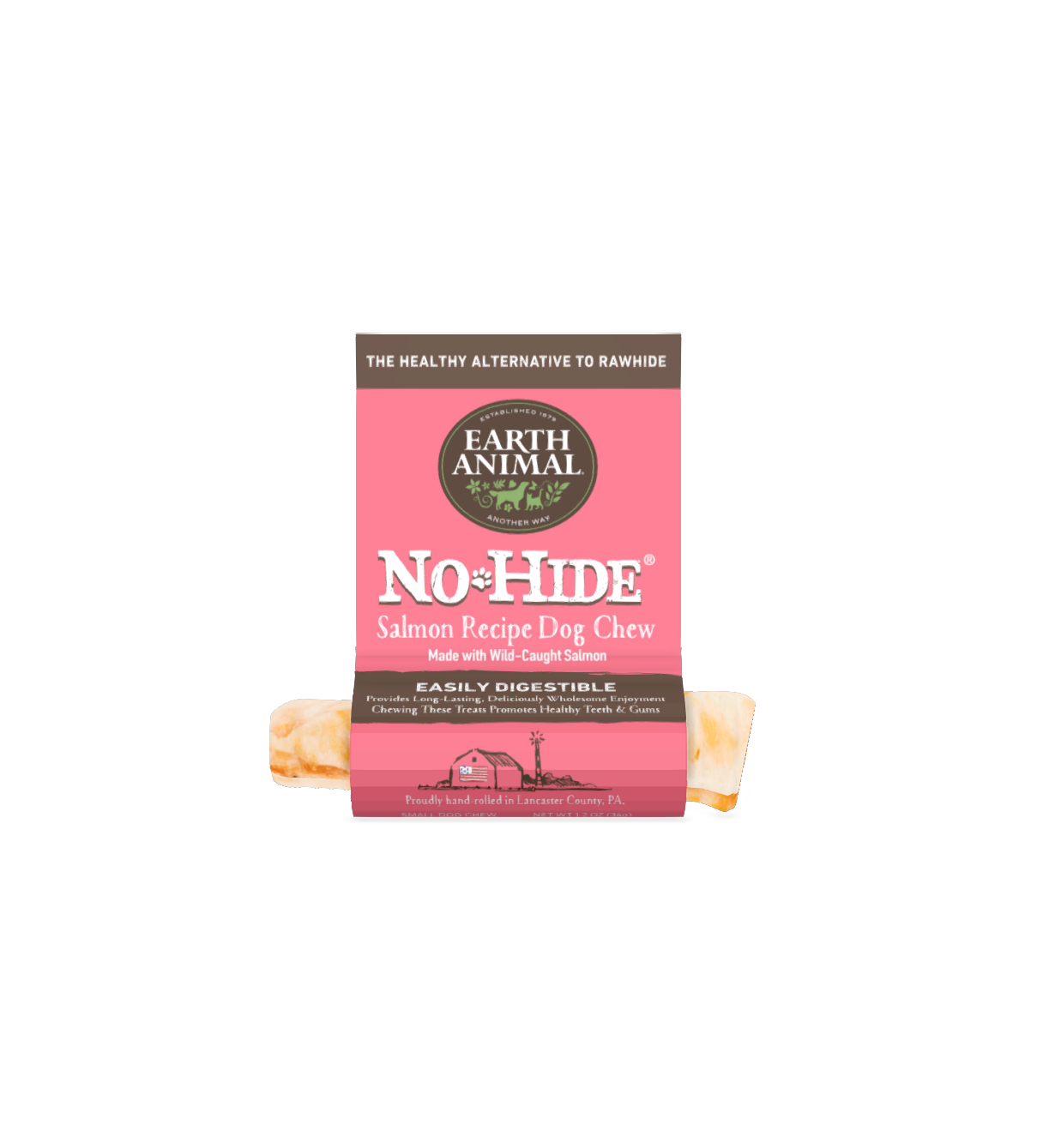 Earth Animal — No-Hide Salmon Chews (4", Case of 24)