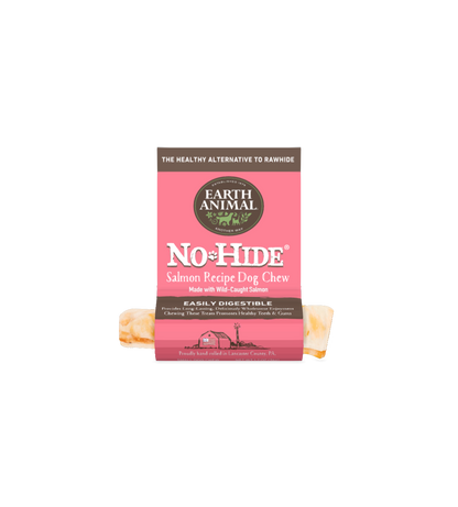 Earth Animal — No-Hide Salmon Chews (4", Case of 24)