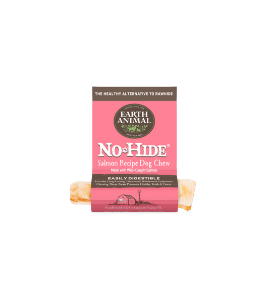 Earth Animal — No-Hide Salmon Chews (4", Case of 24)