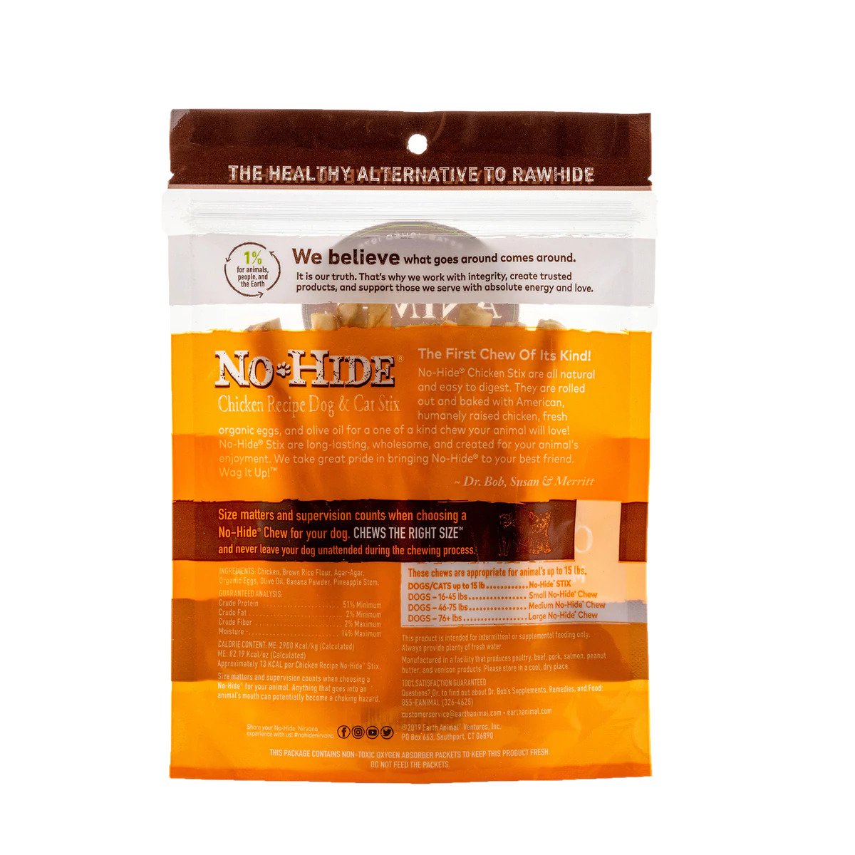 Earth Animal — No-Hide Chicken Stix  (10 Pack)