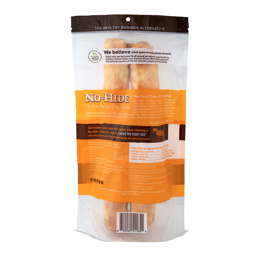 Earth Animal — Masticables de pollo sin piel (28 cm, paquete de 2)