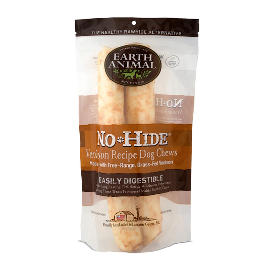 Earth Animal — Masticables de venado sin piel (28 cm, paquete de 2)