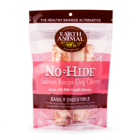 Earth Animal — Masticables de salmón sin piel (18 cm, paquete de 2)